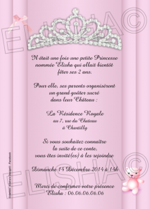 Invitation princesse