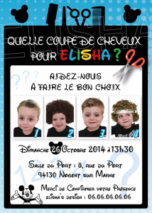 Invitation coupe de cheveux
