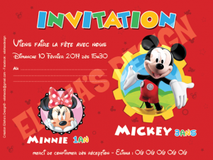 invitation mickey