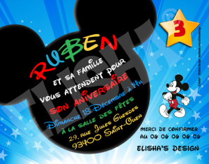 invitation mickey