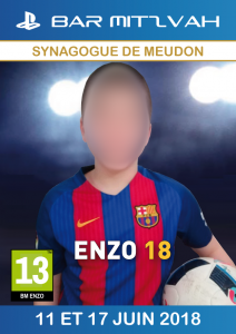 faire-part bar mitzva thème FIFA