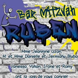 faire-part bar mitzva graffiti