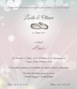 Invitation mariage