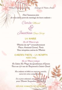 Invitation mariage