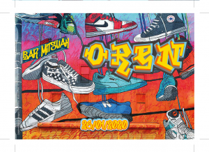 faire-part bar mitzva graffiti