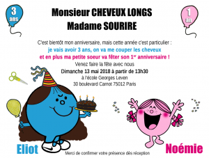 invitation Monsieur Madame