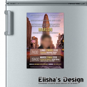 save the date invitation magnet